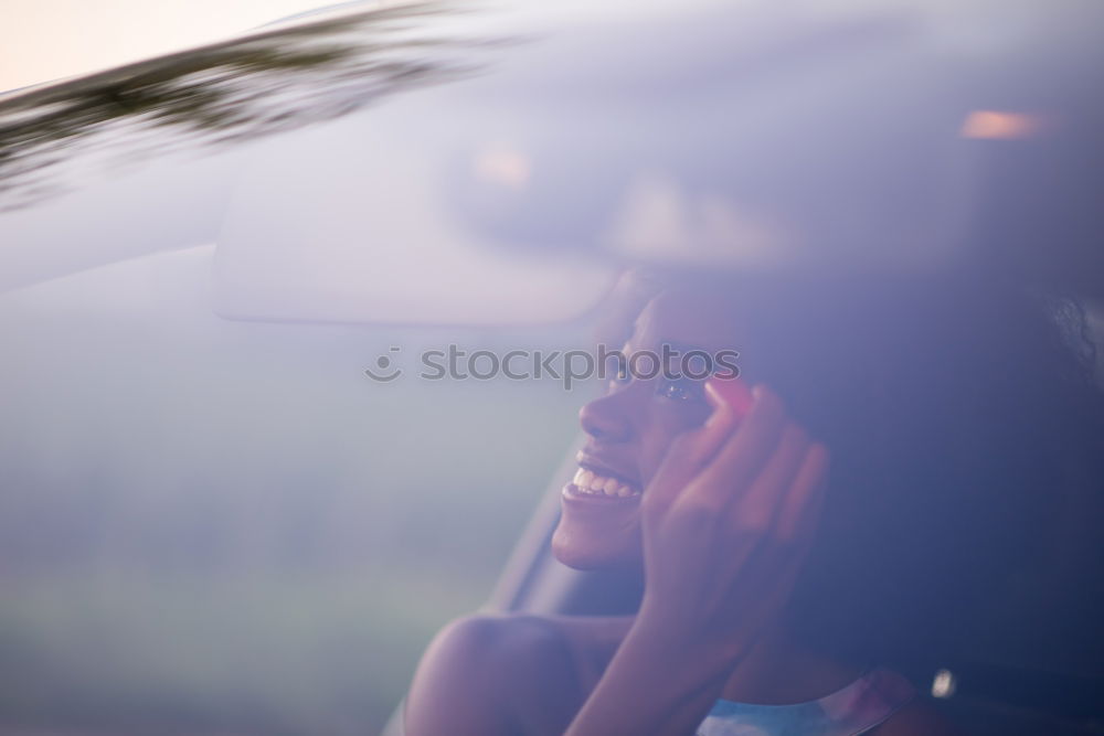 Similar – Man sleeping in vintage car