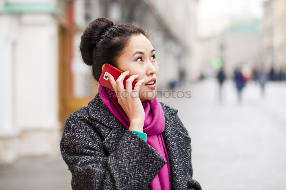 Similar – Image, Stock Photo Portrait of a cheerful young african woman standing outdoors