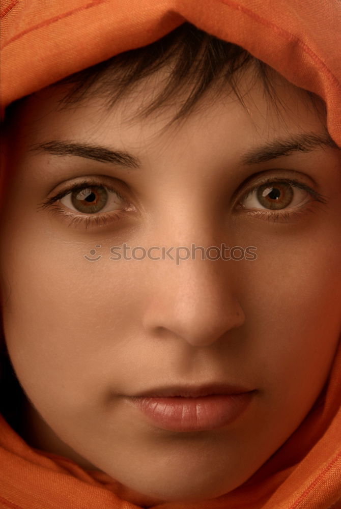 Similar – Close up face portrait little young