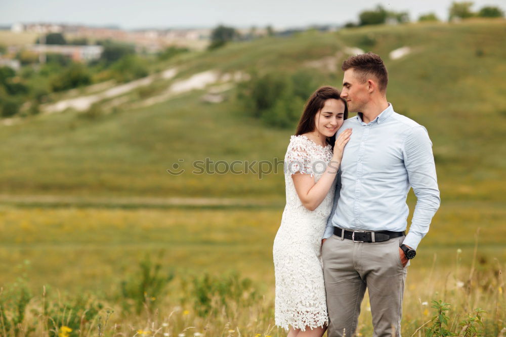 Similar – happy lovers on Holiday in the alps mountains