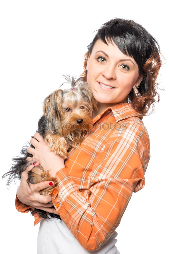 Similar – Image, Stock Photo young woman and her cute dog on bed
