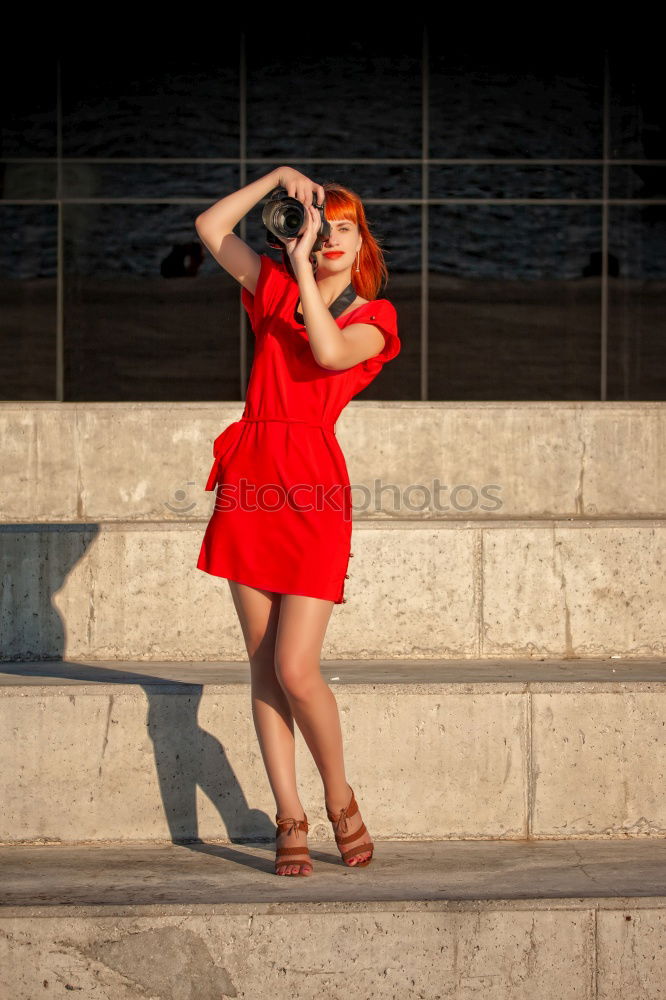 Similar – Image, Stock Photo red dress. Elegant Style