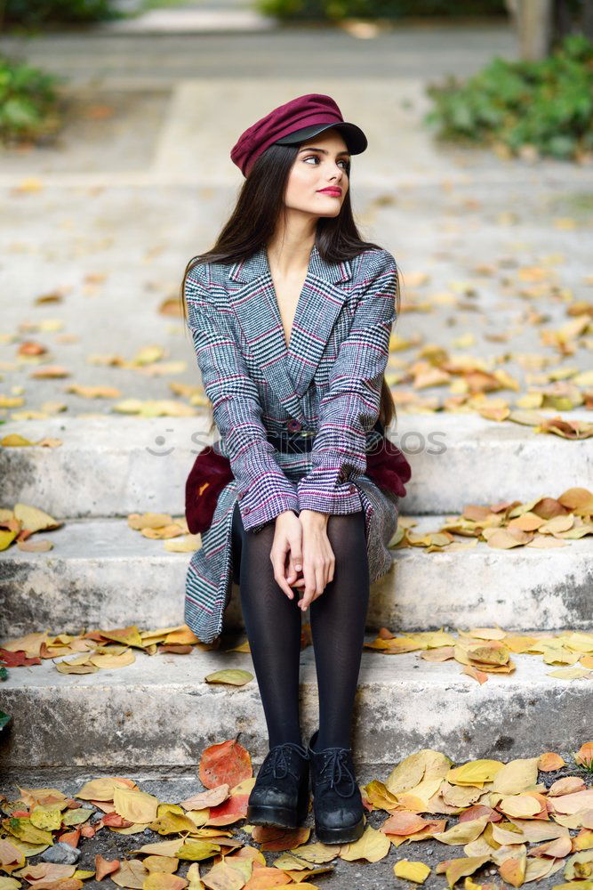 Similar – Image, Stock Photo lonely woman sitting on steps