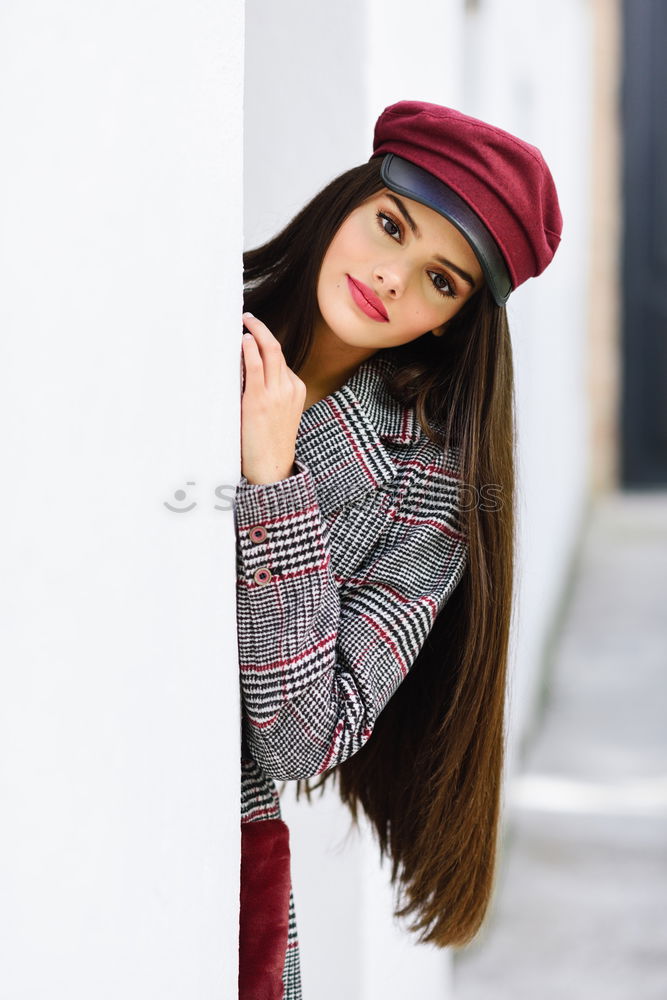 Image, Stock Photo Young beautiful girl with very long hair looking at camera
