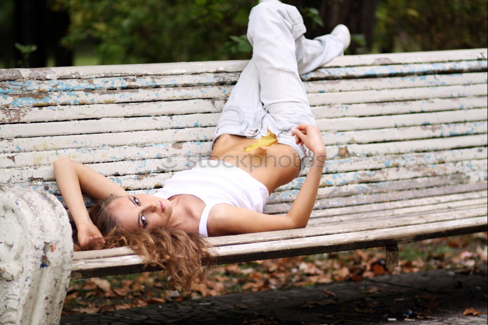 Similar – Image, Stock Photo Young redhead rebellious woman