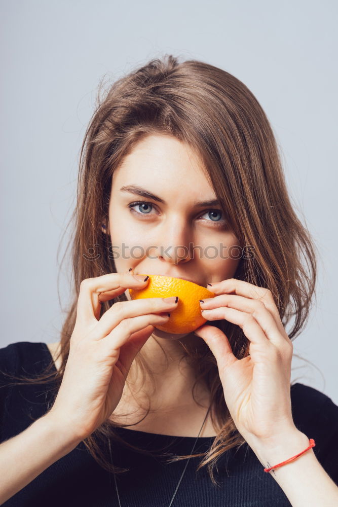 Similar – Image, Stock Photo Young cheerful woman enjoying an ice cream