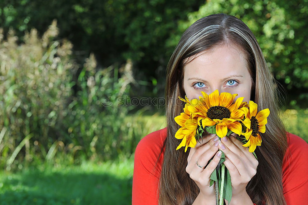 Similar – Image, Stock Photo Sunflower2 Human being