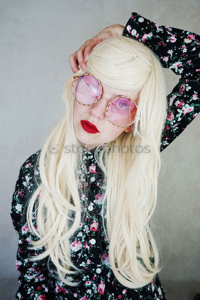 Similar – Image, Stock Photo Portrait of a punk or gothic young woman