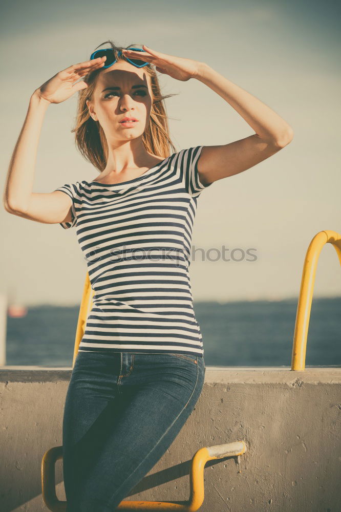 Similar – Image, Stock Photo Beautiful young mulatto woman in urban environment