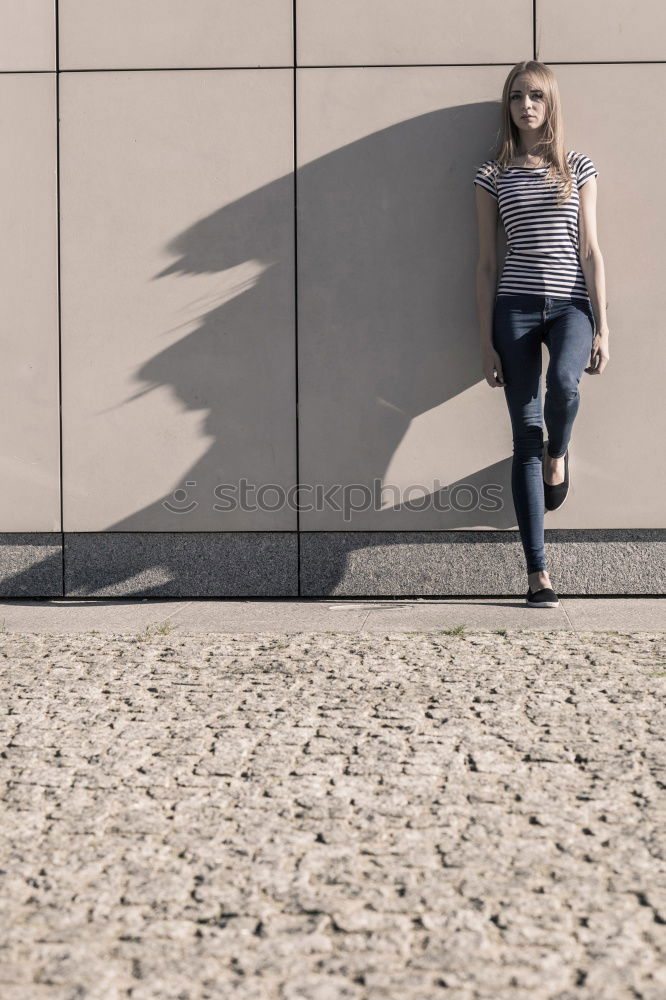 Similar – shadow man Man Sidewalk