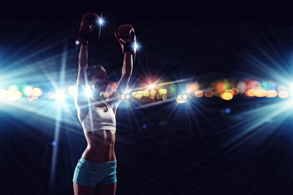 Similar – Image, Stock Photo Close-Up of fit girl picking up barbell for workout in gym