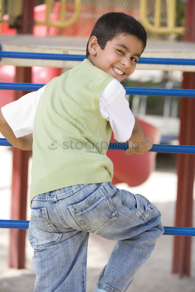 Similar – Image, Stock Photo Close-up of a teenage boy carrying skateboard and smiling