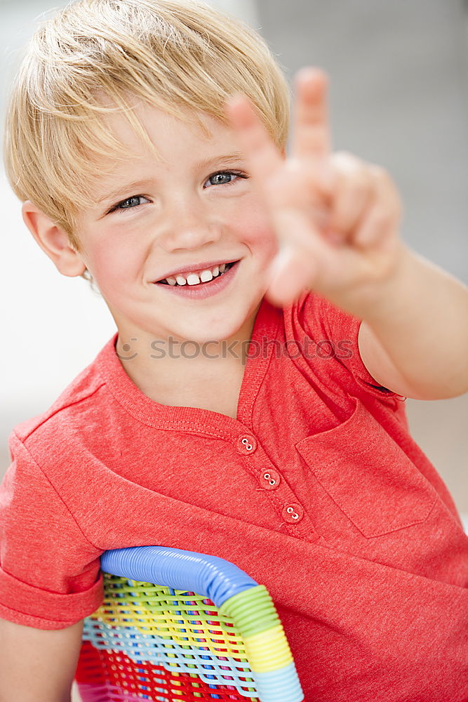 Image, Stock Photo Child in a Schlauchbot