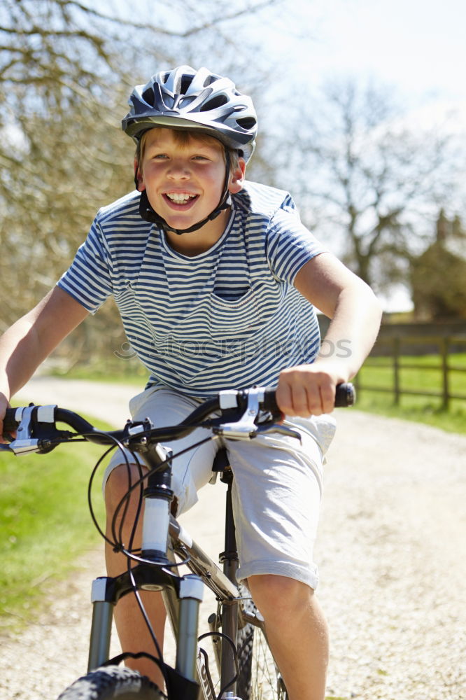 Similar – father and daughter fixing problems with bicycle outdoor