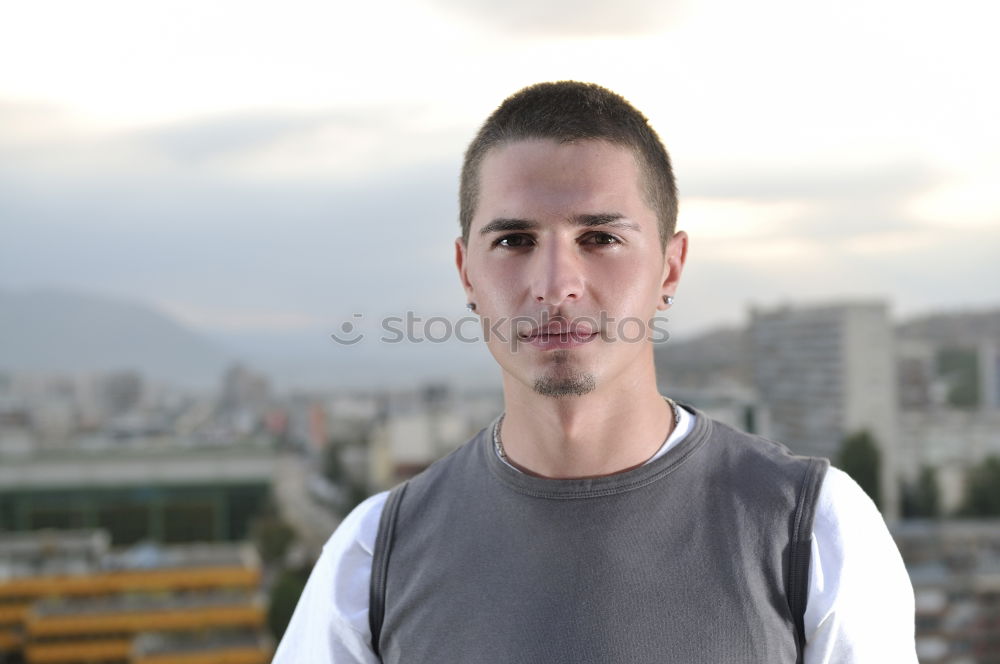 Above the roofs of Santiago de Chile