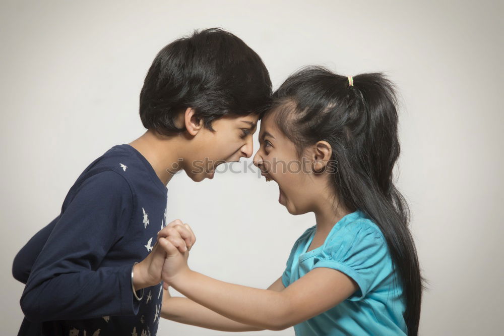 Similar – Image, Stock Photo sad son hugging his mother at home. Concept of couple family is in sorrow.