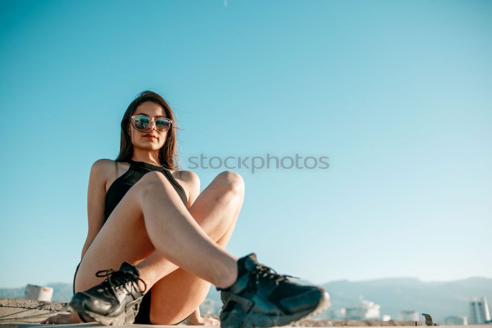 Similar – Image, Stock Photo Girl at English Bay Beach in Vancouver, BC, Canada