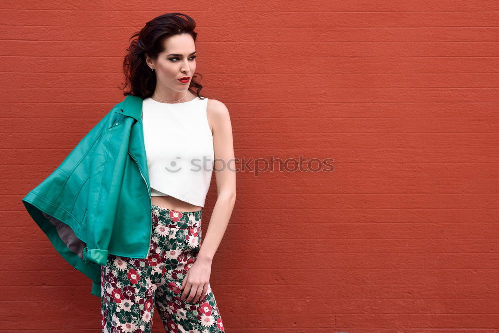 Similar – Image, Stock Photo Woman posing at fire hose