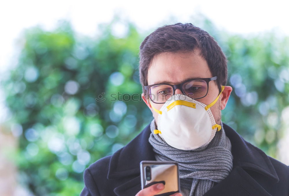 Similar – Male technician putting on goggles