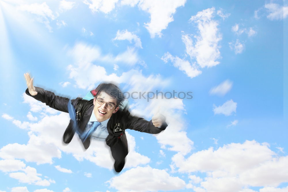 Similar – Image, Stock Photo Little girl playing with cardboard toy wings in the park at the day time. Concept of happy game. Child having fun outdoors. Picture made on the background of blue sky.