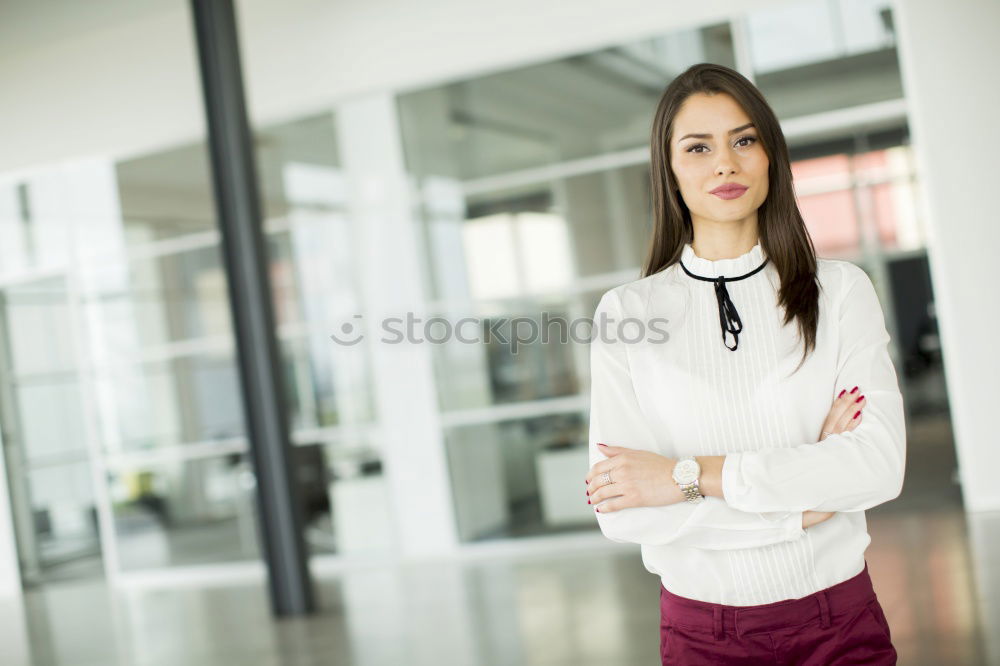 Similar – Image, Stock Photo Woman in whites at modern building