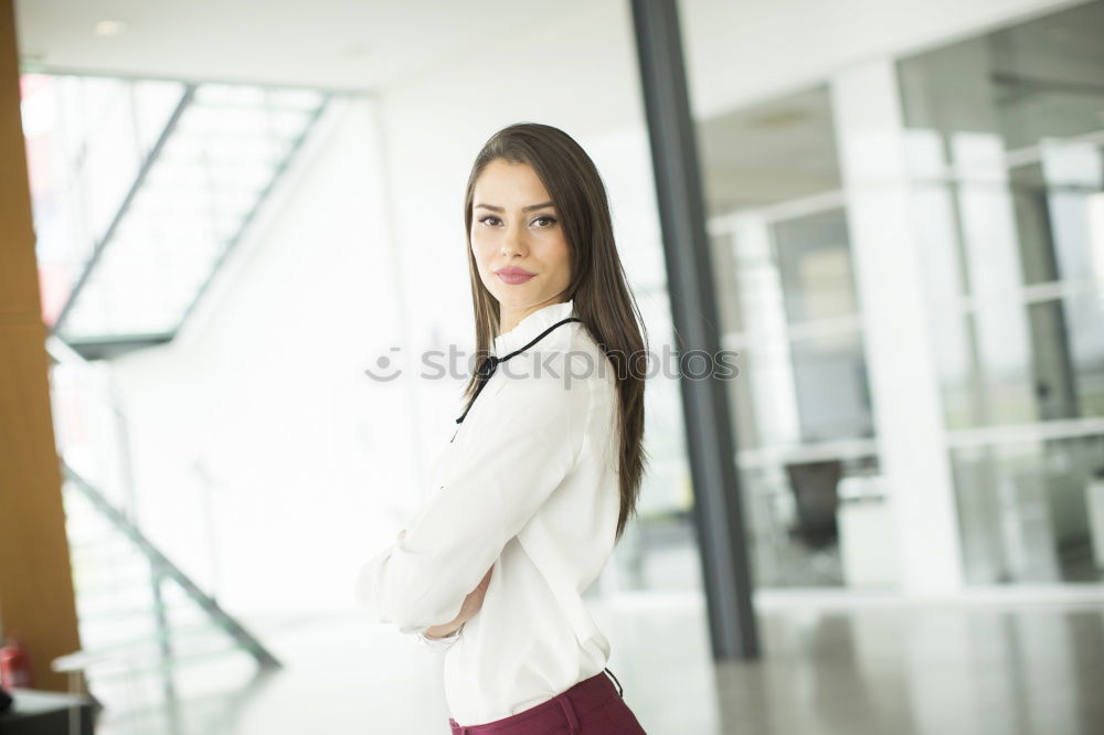 Similar – Stylish woman in jacket talking phone