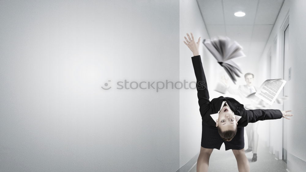 Similar – Image, Stock Photo neck over head Young woman