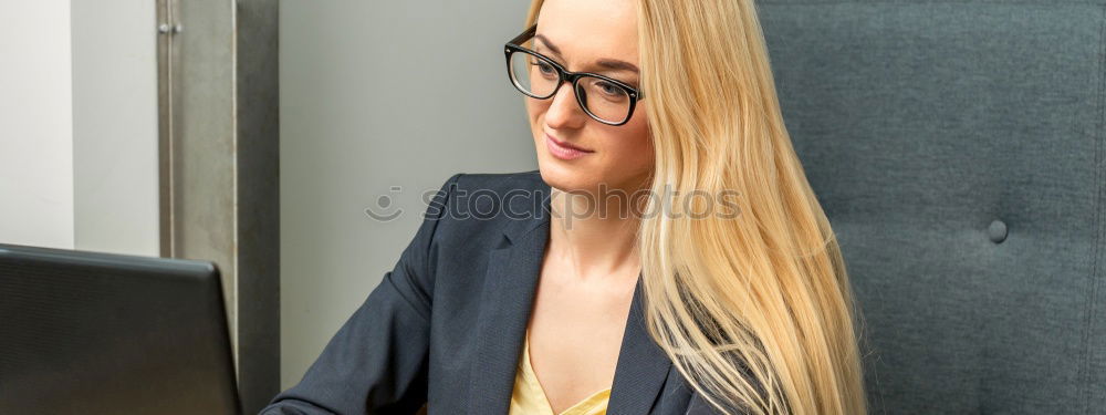 Similar – Image, Stock Photo Brunette woman using tablet