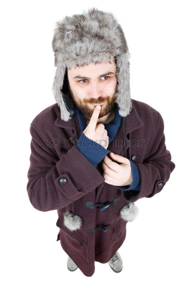 Similar – Young man wearing winter clothes in the street.