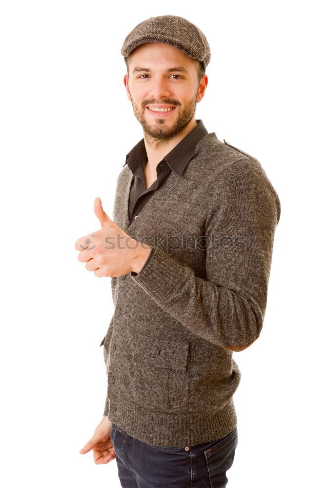 Similar – Image, Stock Photo Casual guy with a denim shirt relaxed