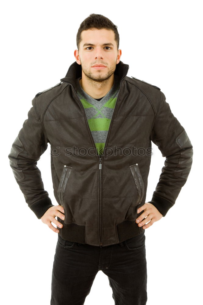 Similar – Image, Stock Photo Young bearded man in urban background wearing casual clothes