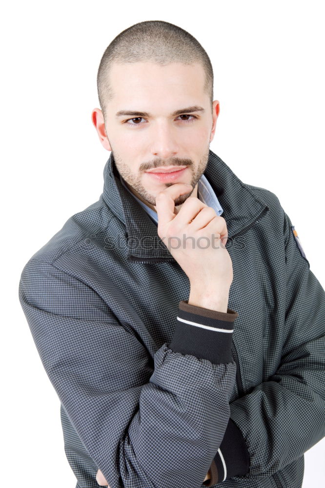 Similar – Image, Stock Photo Thoughtful man sitting on stairs