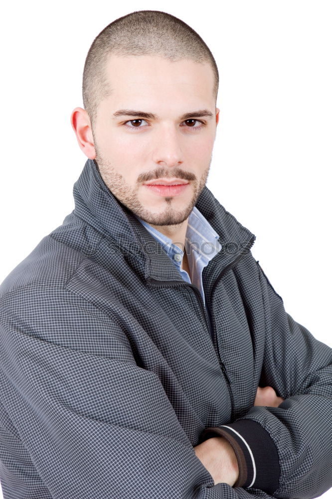 Similar – Close up Semi Bald Man Leaning Forward