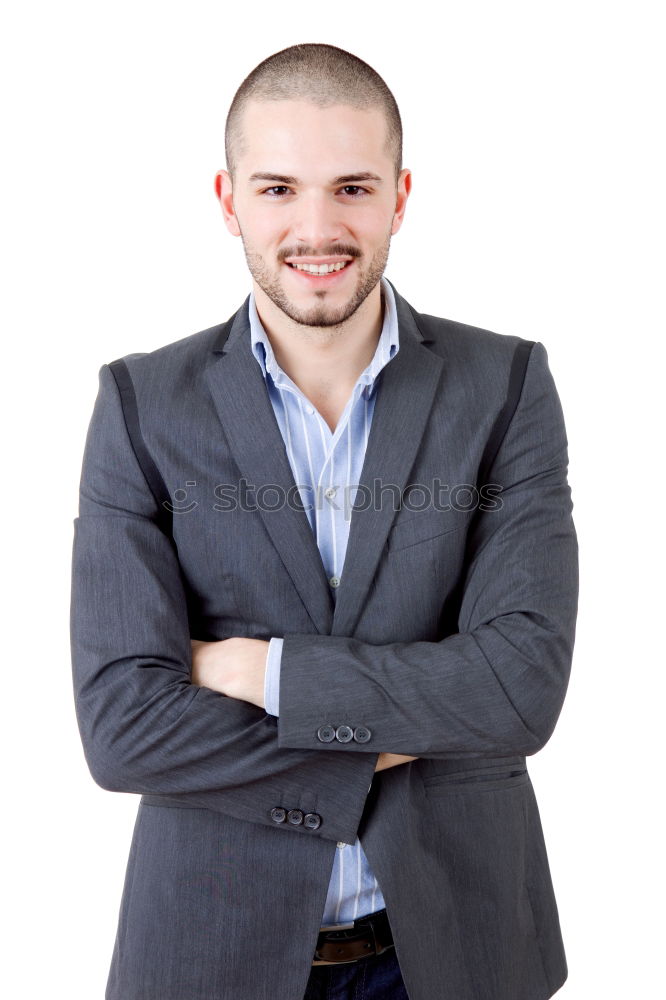 Similar – Image, Stock Photo Young stylish man at white wall