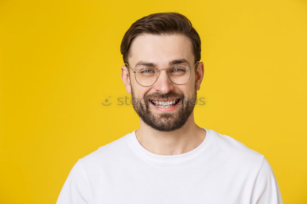 Similar – Image, Stock Photo Adult stylish man in costume near orange wall