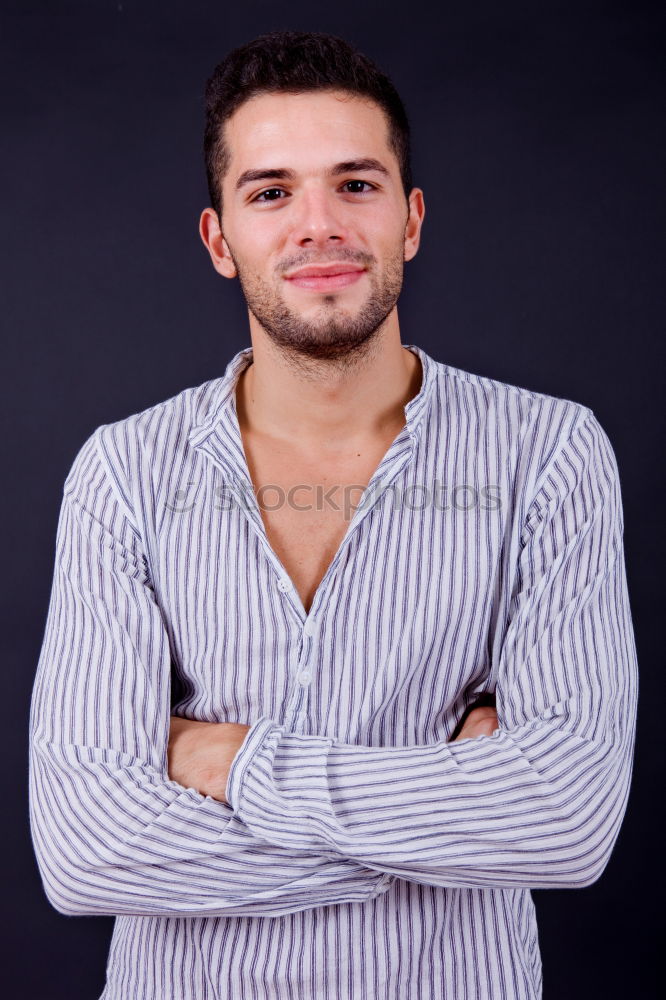 Similar – Image, Stock Photo Thoughtful man sitting on stairs