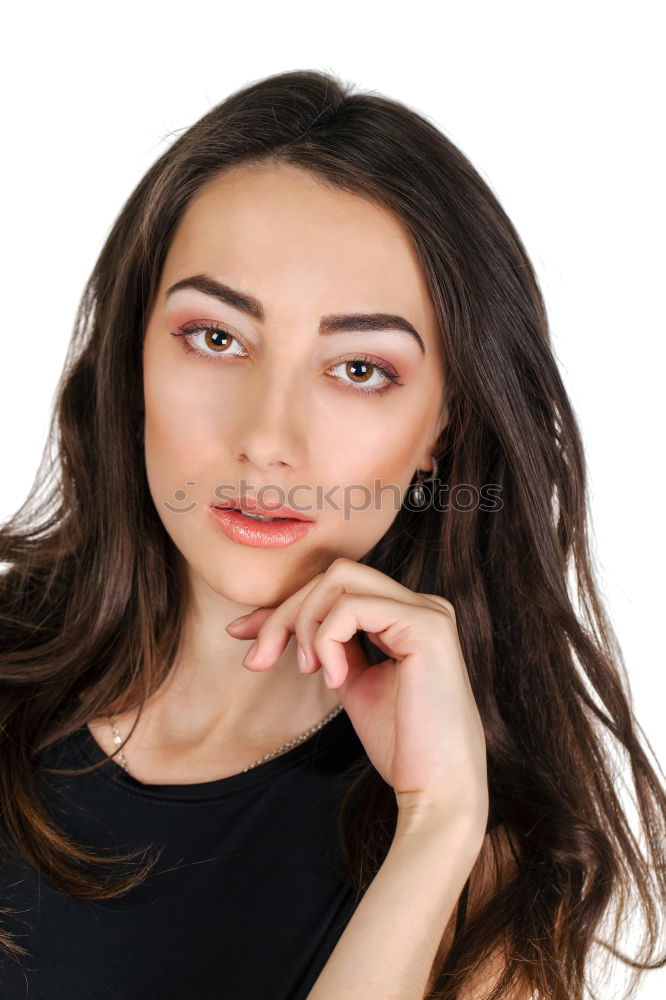 Similar – Image, Stock Photo Cheerful pretty young woman