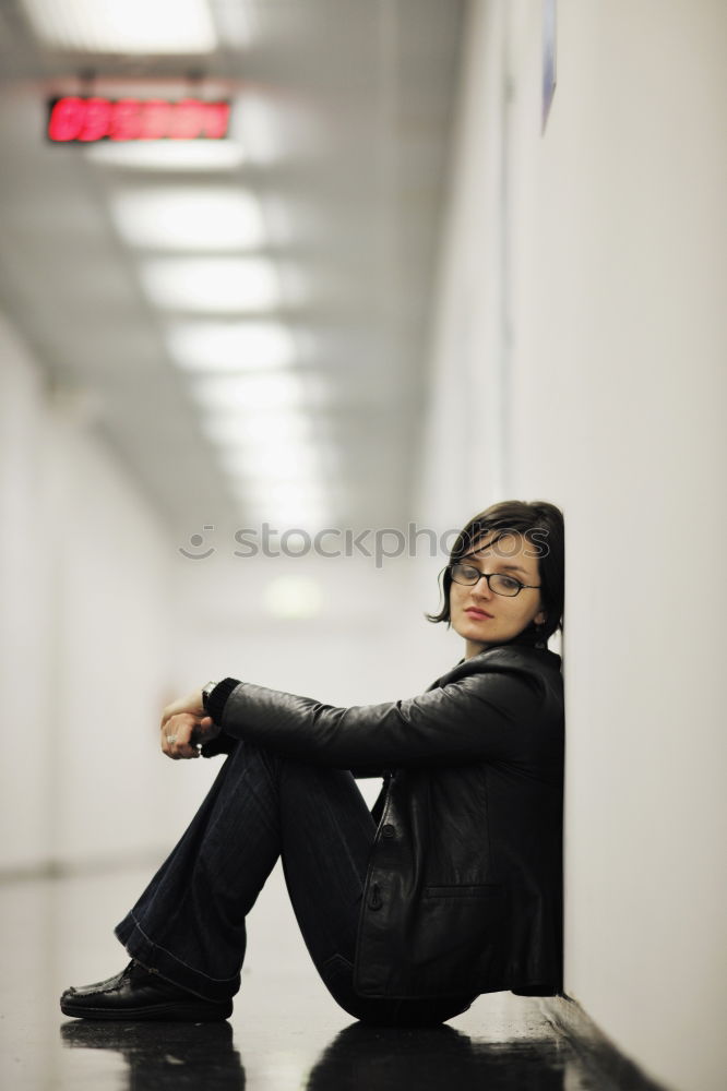 Similar – Image, Stock Photo AST5 | Portrait Woman sitting