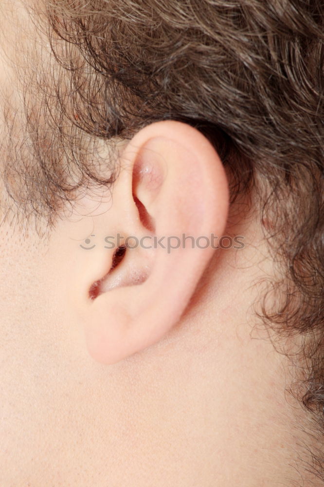 Similar – Image, Stock Photo Person with piercing and earphones