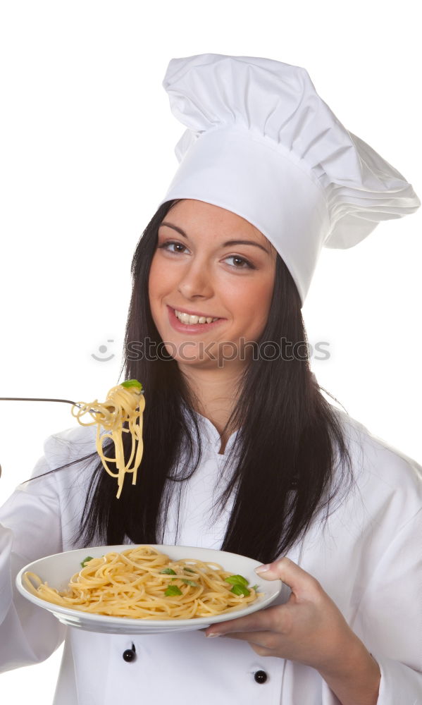 Similar – Content woman having meal