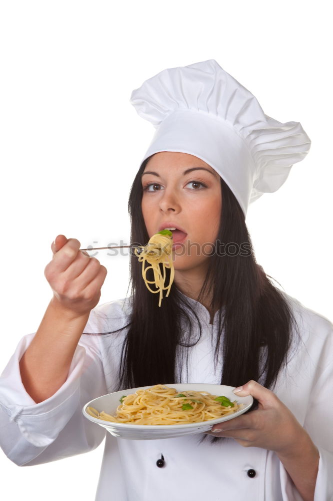 Similar – Content woman having meal