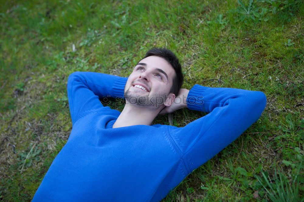 Similar – Image, Stock Photo chillout Man Fellow Grass