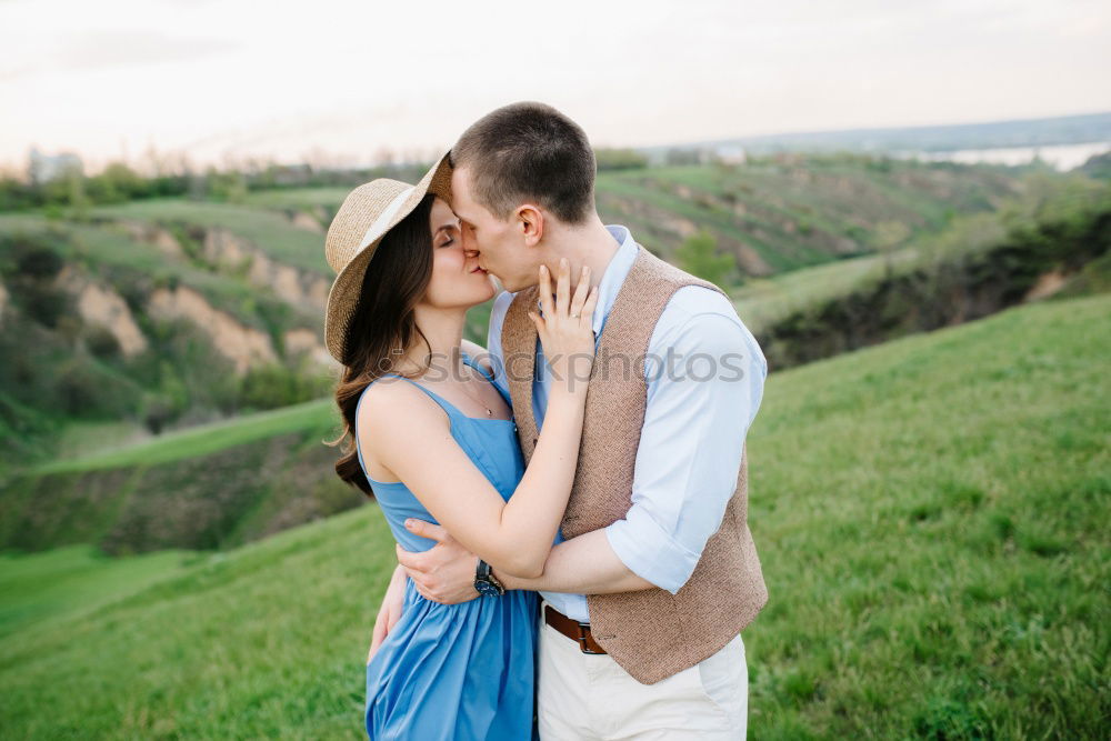 Similar – happy lovers on Holiday in the alps mountains