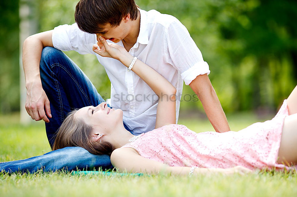 Similar – Happy family in a urban park playing with tablet computer