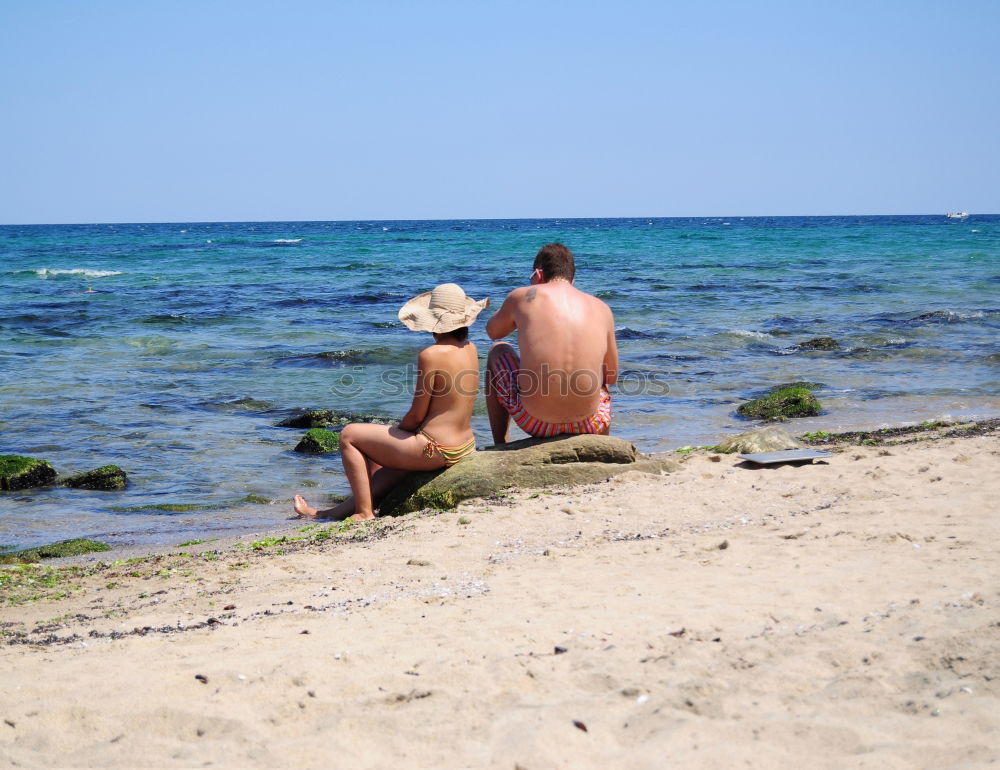 Similar – Image, Stock Photo sunbath Senior citizen