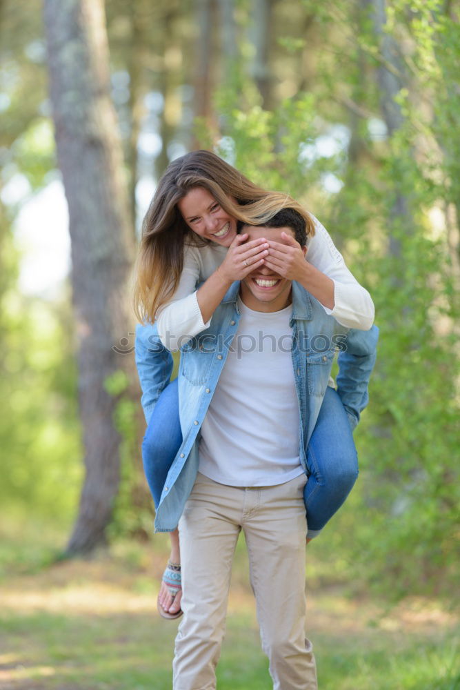 Image, Stock Photo Two loving sisters comforting each other hugging each other in a close embrace as they stand outdoors in the countryside