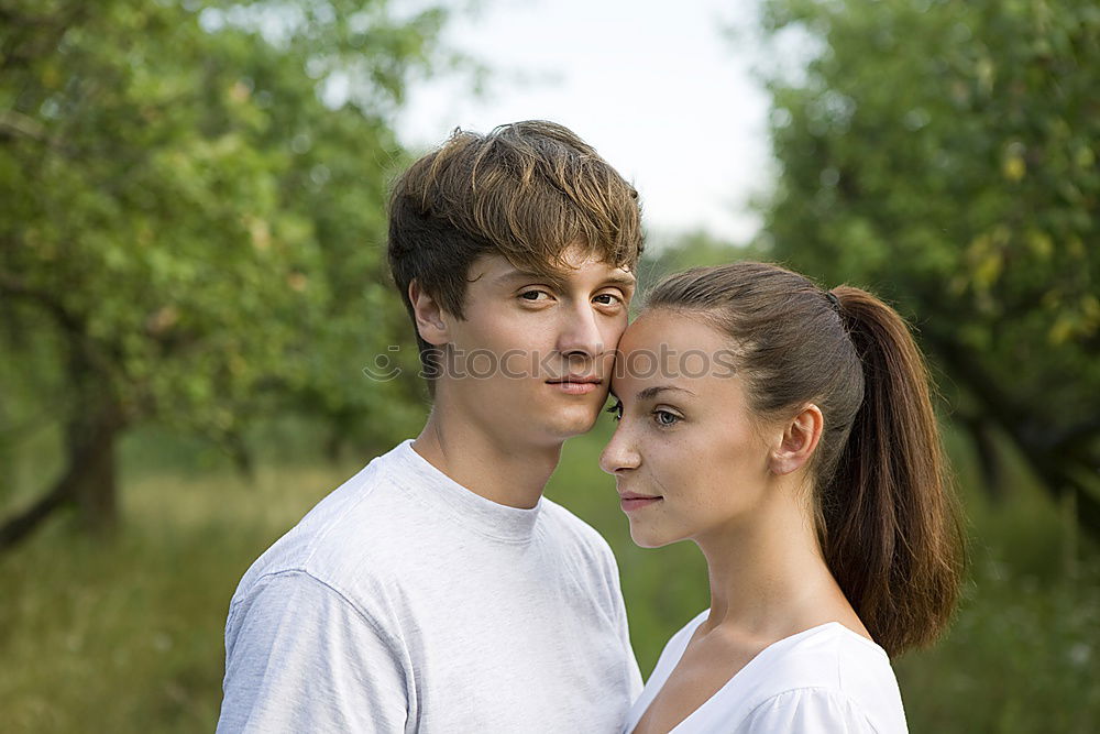 Similar – Image, Stock Photo A Sensitive Sibling Behind Leaves