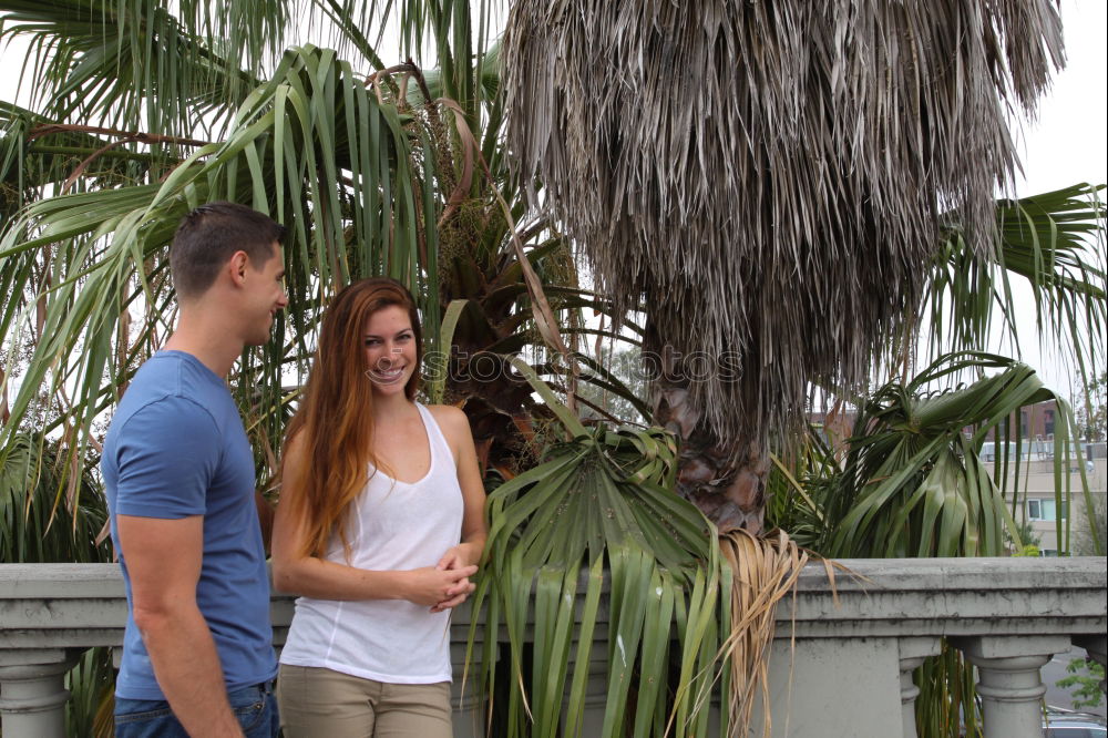 Similar – Image, Stock Photo Young couple walking through the city