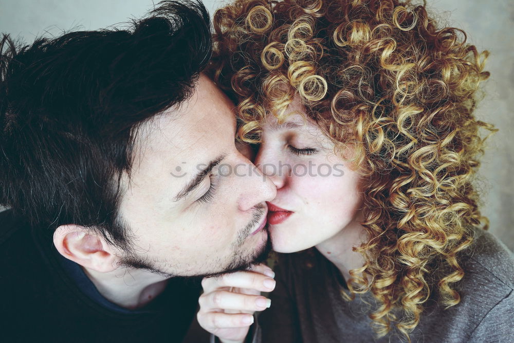 Portrait of couple of young people arguing