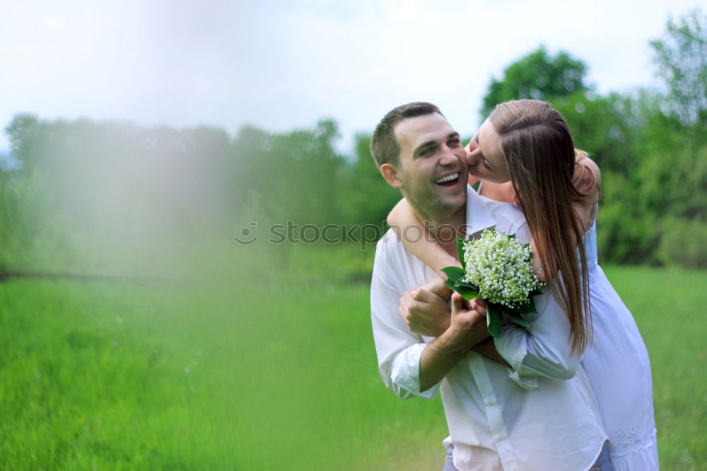 Similar – Image, Stock Photo intimacy between loving couple